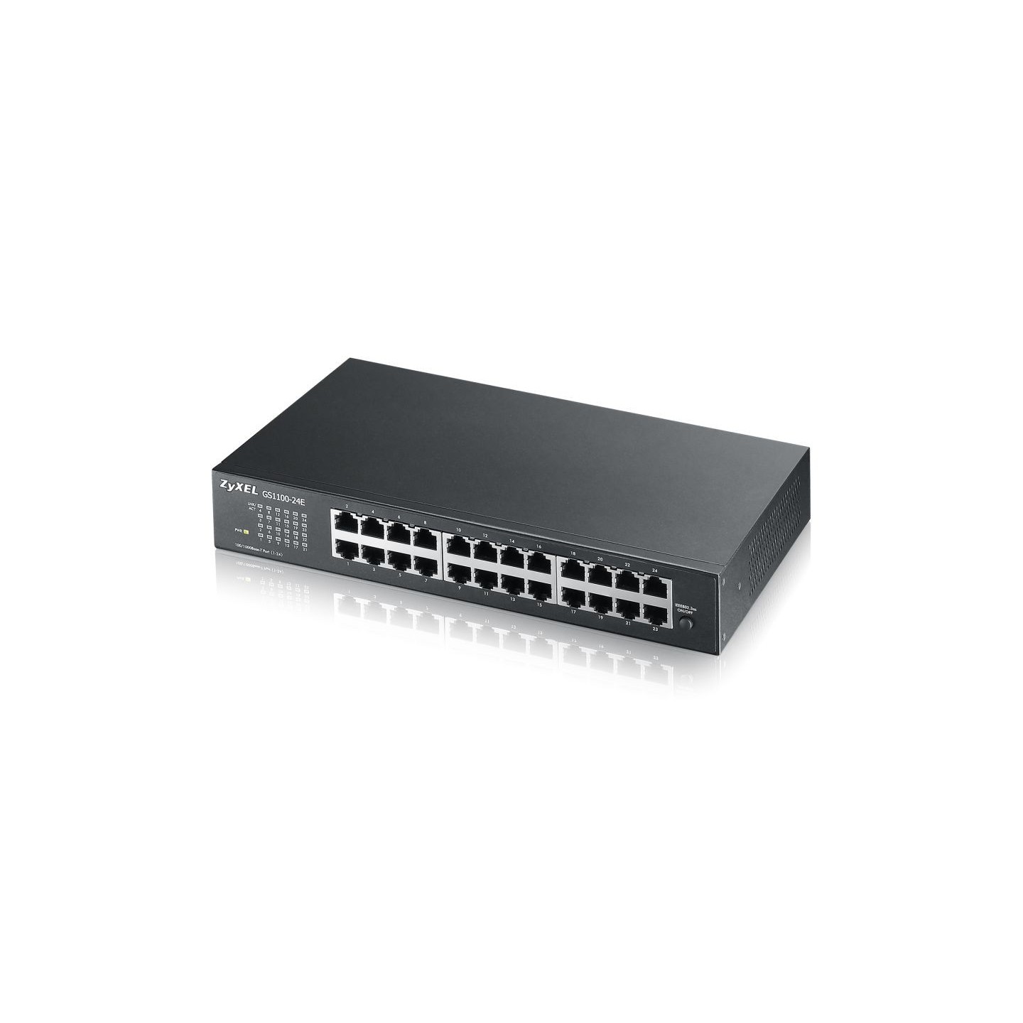 Zyxel Switch unmanaged Layer2 24 Port &bull 24x 1 GbE &bull 19" &bull Lüfterlos &bull GS1100-24E V3 - 193469 - 1