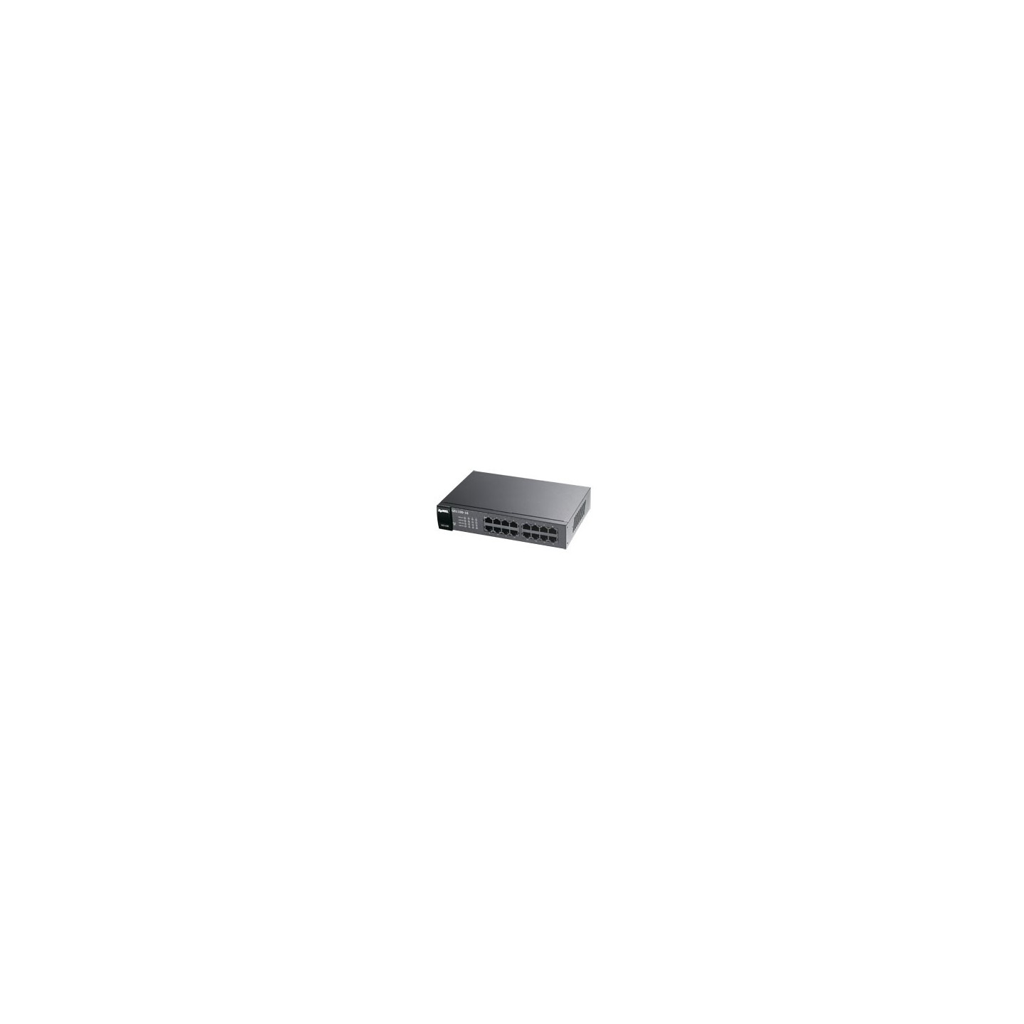 Zyxel Switch unmanaged Layer2 16 Port &bull 16x 1 GbE &bull 19" &bull Lüfterlos &bull GS1100-16 V3 - 195858 - 1