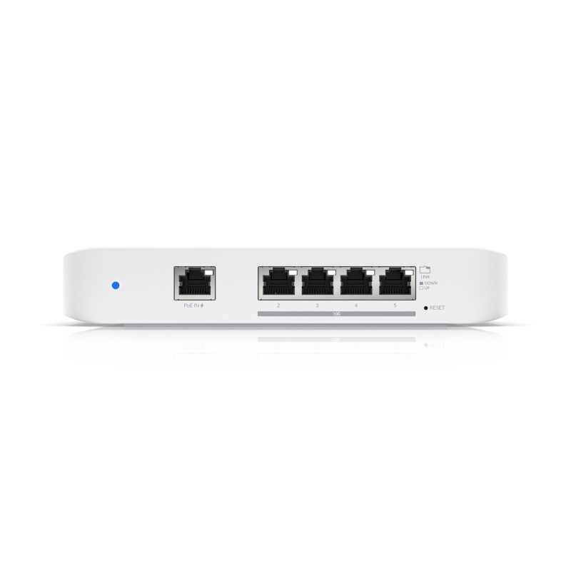 Ubiquiti Switch smart managed Layer2 5 Port &bull 4x 10 GbE &bull 1x PoE at In &bull Desktop &bull Lüfterlos &bull UniFi &bull U