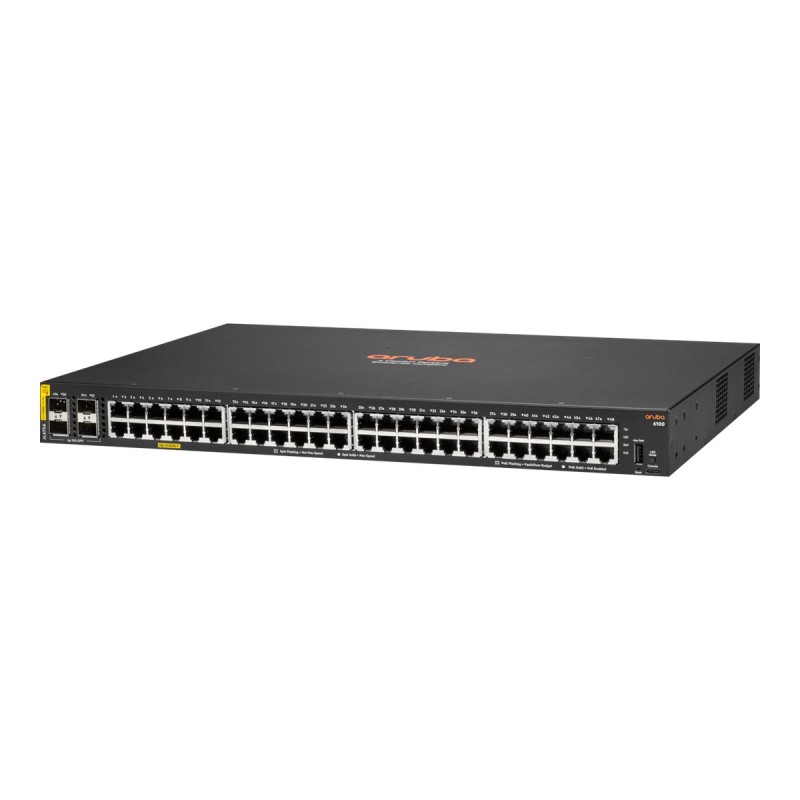 HP Switch 1000Mbit, 48xTP, 4xSFP/SFP+-Slot, 6100-48G-CL4-POE-4SFP+-370W, - 201297 - 1