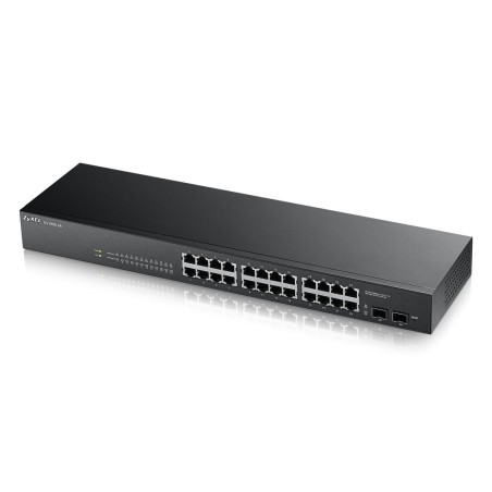 Zyxel Switch smart managed Layer2 26 Port &bull 24x 1 GbE &bull 2x SFP &bull 19" &bull Lüfterlos &bull GS1900-24 V2 - 207726 - 1