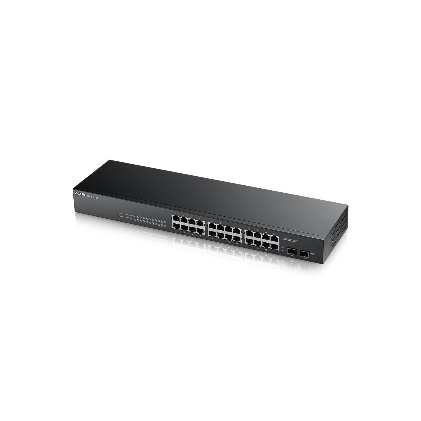 Zyxel Switch smart managed Layer2 26 Port &bull 24x 1 GbE &bull 2x SFP &bull 19" &bull Lüfterlos &bull GS1900-24 V2 - 207726 - 1