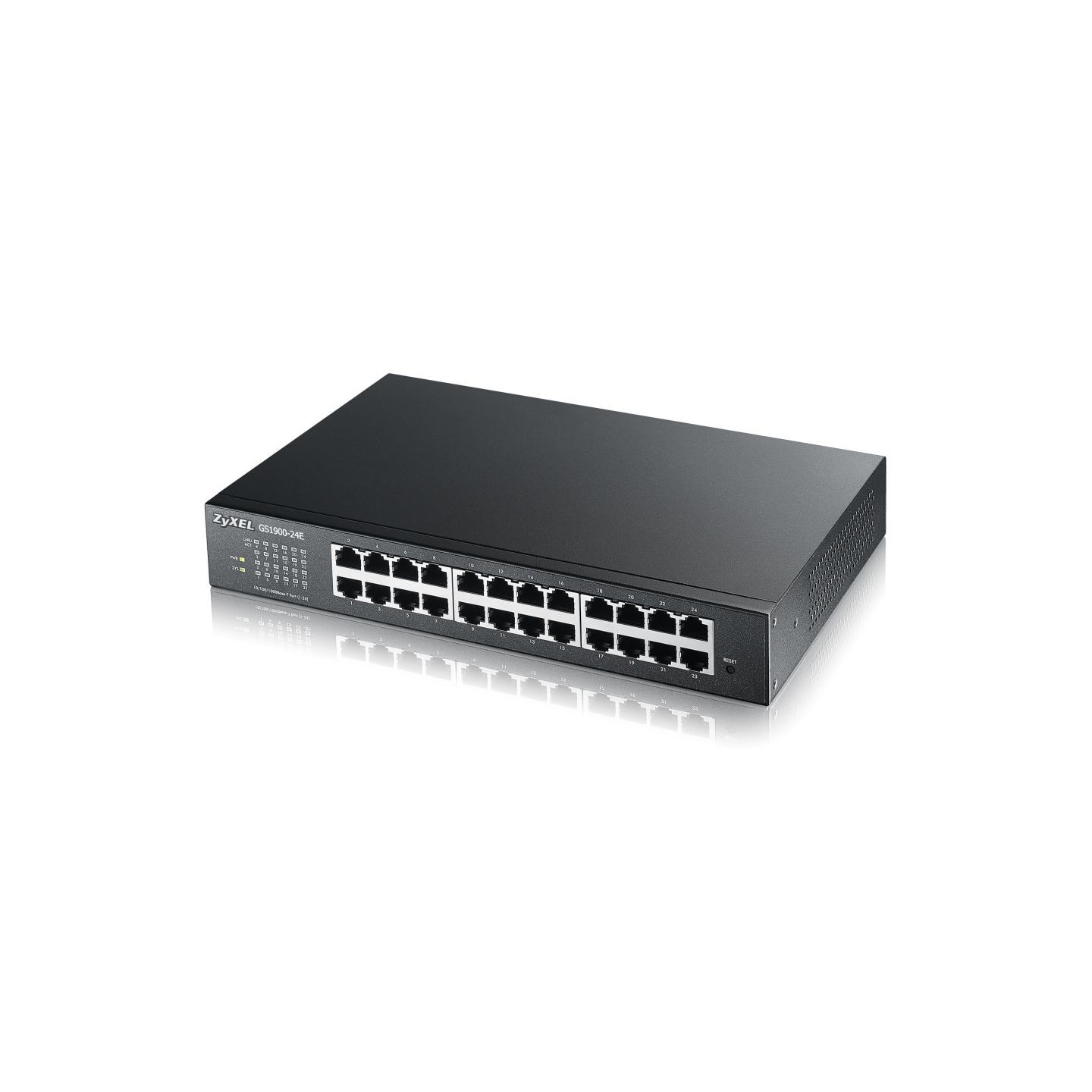 Zyxel Switch smart managed Layer2 24 Port &bull 24x 1 GbE &bull 19" &bull Lüfterlos &bull GS1900-24E V3 - 207735 - 1
