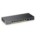 Zyxel Switch unmanaged Layer2 10 Port &bull 8x 1 GbE &bull PoE Budget 130 Watt &bull 8x PoE at &bull 2x SFP &bull Desktop &bull 