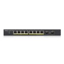 Zyxel Switch smart managed Layer2 10 Port &bull 8x 1 GbE &bull PoE Budget 77 Watt &bull 8x PoE at &bull 2x SFP &bull Desktop &bu