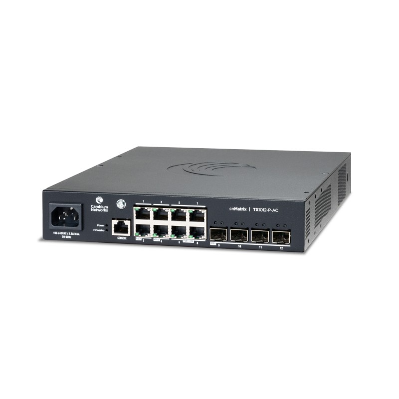 Cambium Networks cnMatrix TX 1012-P-AC - 200W POE Switch 8 x 1gbps & 4 SFP+ - 209349 - 2