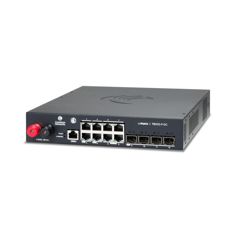 Cambium Networks cnMatrix TX 1012-P-DC - 170W POE Switch 8 x 1gbps & 4 SFP+ - 209350 - 2