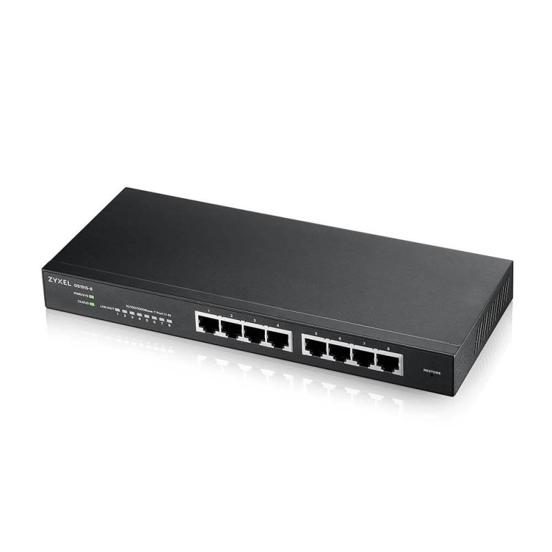 Zyxel Switch smart managed Layer2 8 Port &bull 8x 1 GbE &bull Desktop &bull Lüfterlos &bull NebulaFlex &bull GS1915-8 - 209417 -
