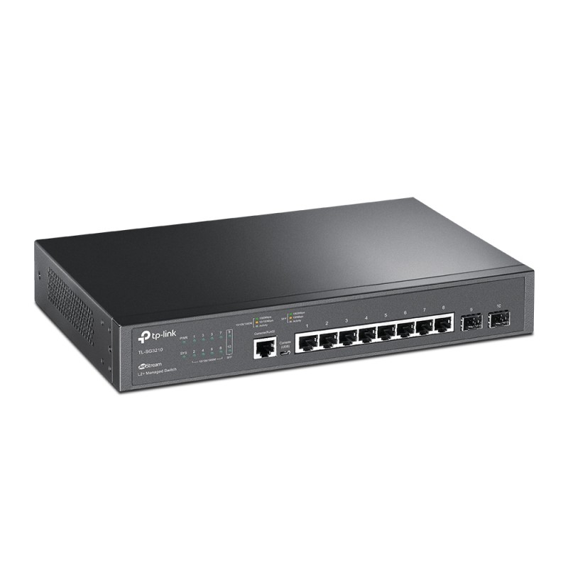 TP-Link Switch full managed Layer2+ 10 Port &bull 8x 1 GbE &bull 2x SFP &bull 13" &bull Lüfterlos, Omada &bull SG321 - 209663 - 