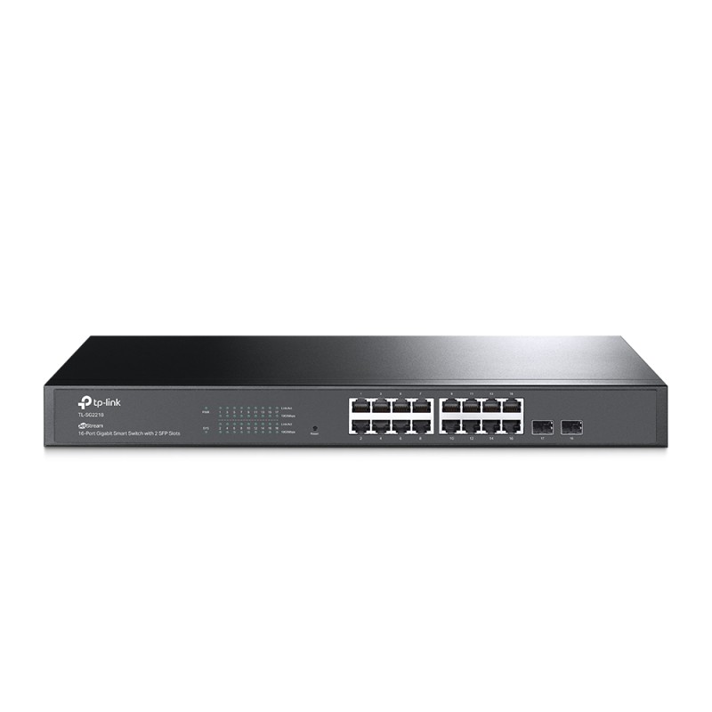 TP-Link Switch full managed Layer2 18 Port &bull 16x 1 GbE &bull 2x SFP &bull 19" &bull Lüfterlos, Omada &bull SG2218 - 209664 -
