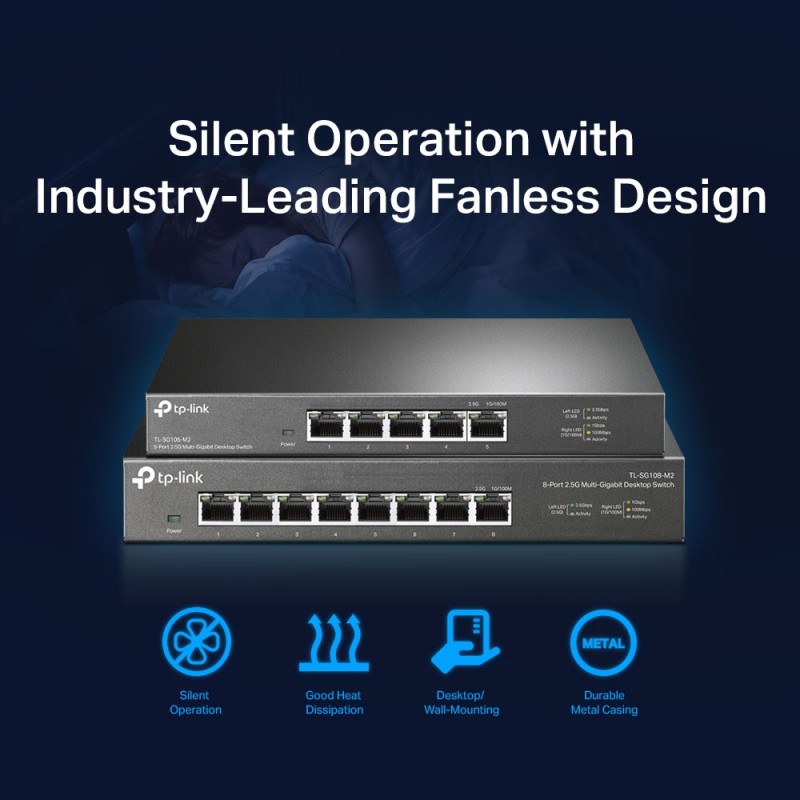 TP-Link - TL-SG105-M2 - 5-Port 2.5G Multi-Gigabit Desktop Switch - 209674 - 4
