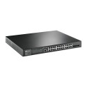 TP-Link Switch full managed Layer2+ 28 Port &bull 24x 1 GbE &bull 4x SFP &bull PoE Budget 384 Watt &bull 24x PoE at &bull 4x SFP