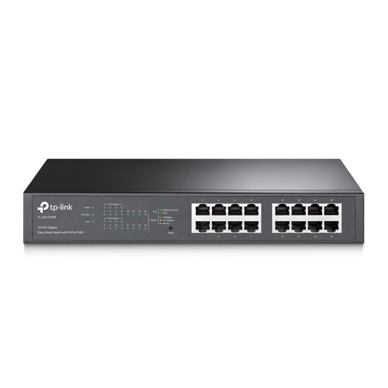 TP-Link - TL-SG1016PE - 16-Port Gigabit Easy Smart Switch with 8-Port PoE+ - 209699 - 1