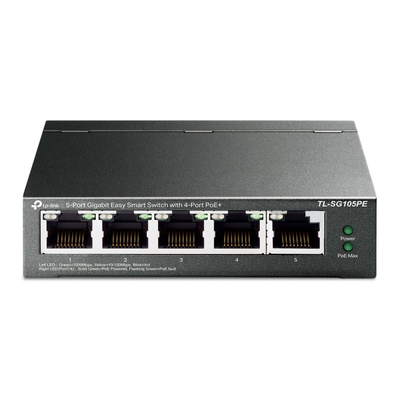 TP-Link - TL-SG105PE - 5-Port Gigabit Easy Smart Switch with 4-Port PoE+ - 209701 - 1