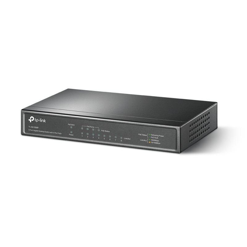 TP-Link - TL-SG1008P - 8-Port Gigabit Desktop Switch with 4-Port PoE - 209712 - 1