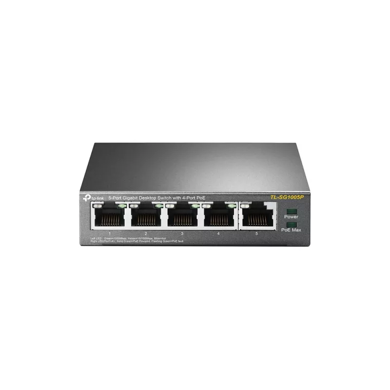 TP-Link - TL-SG1005P - 5-Port Gigabit Desktop Switch with 4-Port PoE - 209713 - 1