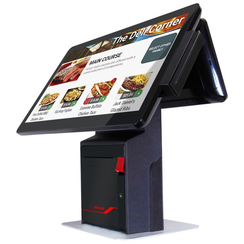 Poslab WP-8670 Android touch system 15.6", RK3368, 2GB/16GB, including integrated 80 mm receipt printer black - 206101 - 3