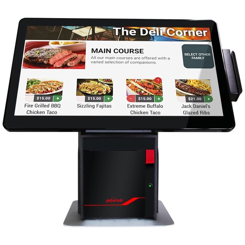 Poslab WP-8670 Android Touchsystem 15,6", RK3368, 2GB/16GB, inkl. integriertem 80 mm Bondrucker schwarz - 206101 - 4