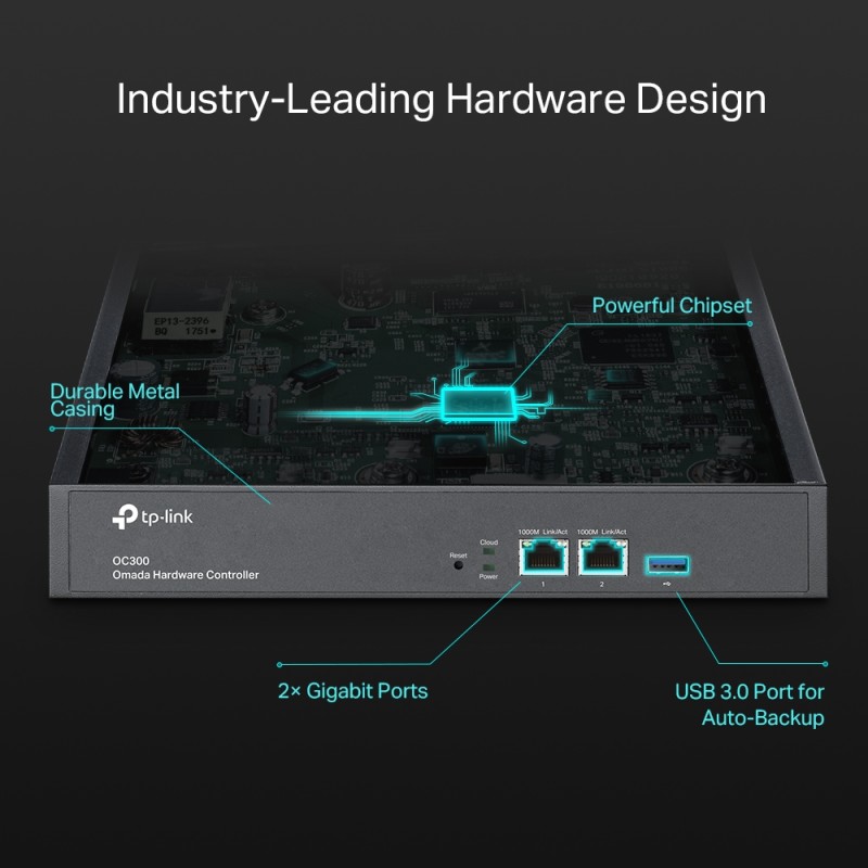 TP-Link - OC300 - Omada Hardware ControllerPORT: 2× 10/100/1000 Mbps - 209748 - 5