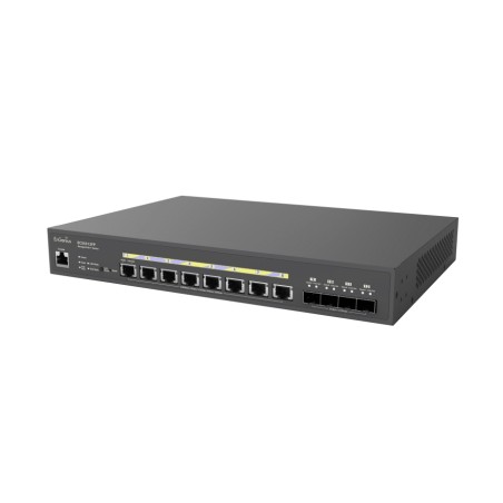 EnGenius Switch full managed Layer2+ 12 Port &bull 8x 10 GbE &bull PoE Budget 420W &bull 8x PoE bt &bull 4x SFP+ &bull 13" &bull
