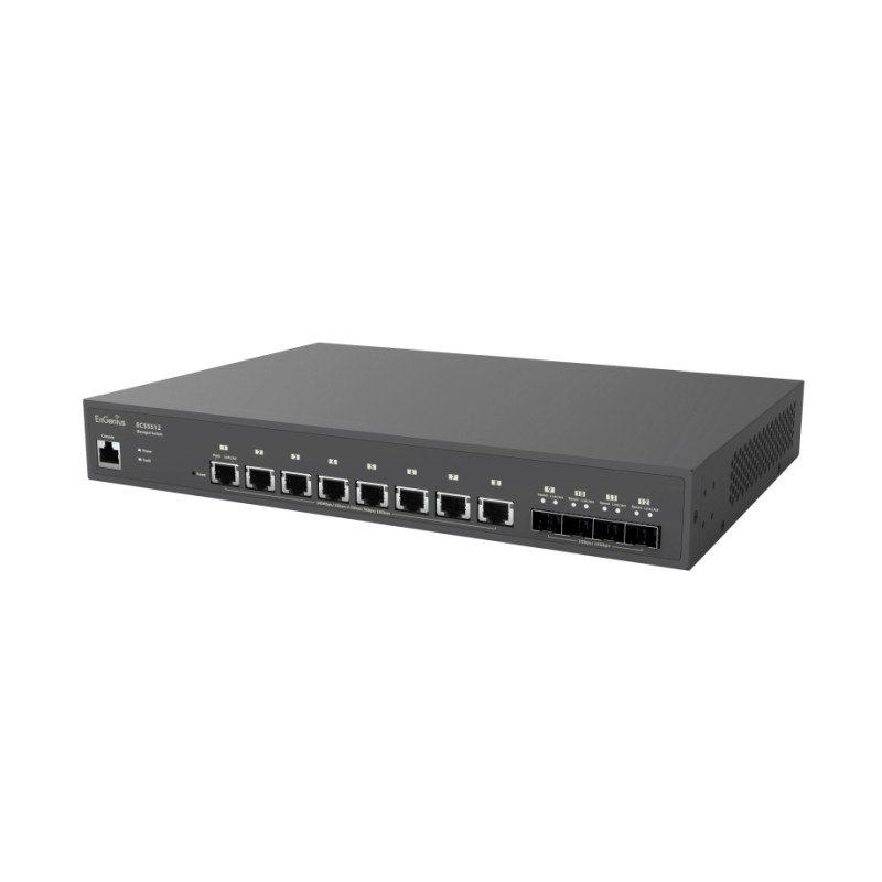 EnGenius Switch full managed Layer2+ 12 Port &bull 8x 10 GbE &bull 4x SFP+ &bull 13" &bull ECS5512 &bull EnGenius Cloud - 209978
