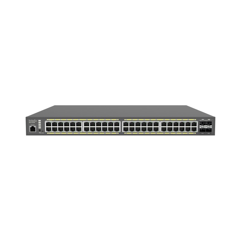 EnGenius Switch full managed Layer2+ 52 Port &bull 48x 1 GbE &bull PoE Budget 410W &bull 48x PoE at &bull 4x SFP+ &bull 19" &bul