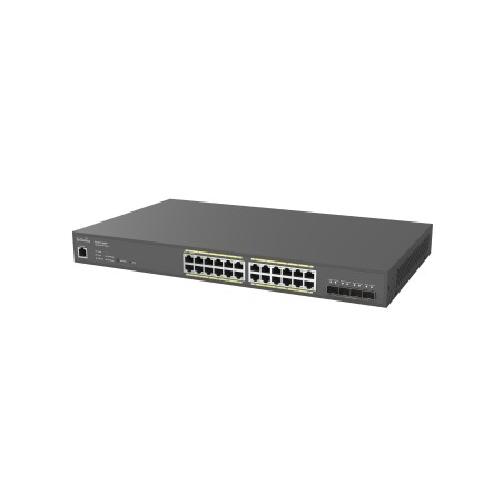 EnGenius Switch full managed Layer2+ 28 Port &bull 24x 1 GbE &bull PoE Budget 410W &bull 24x PoE at &bull 4x SFP+ &bull 19" &bul
