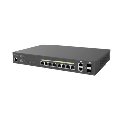 EnGenius Switch full managed Layer2+ 12 Port &bull 8x 1 GbE &bull PoE Budget 130W &bull 8x PoE at &bull 2x GbE, 2x SFP &bull 13"