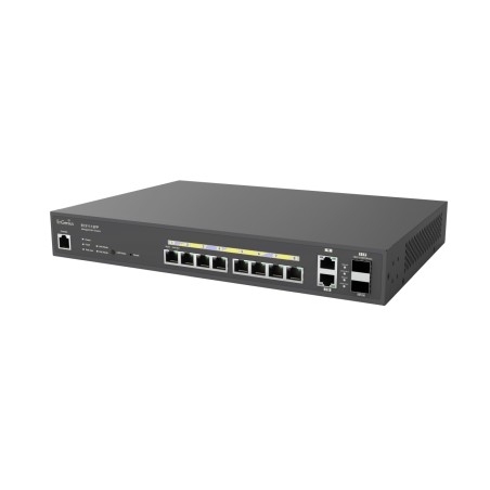 EnGenius Switch full managed Layer2+ 12 Port &bull 8x 1 GbE &bull PoE Budget 130W &bull 8x PoE at &bull 2x GbE, 2x SFP &bull 13"