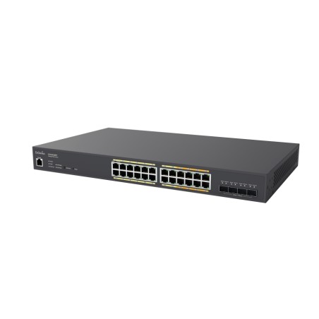EnGenius Switch full managed Layer2+ 28 Port &bull 8x 2.5 GbE, 16x 1 GbE &bull PoE Budget 410W &bull 24x PoE at &bull 4x SFP+ &b