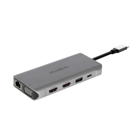Plusonic USB-C Docking Adapter/Hub 8in1 with HDMI/VGA/LAN/USB - 187493 - 1