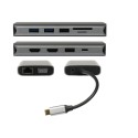 Plusonic USB-C Docking Adapter/Hub 8in1 with HDMI/VGA/LAN/USB - 187493 - 2