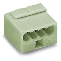 Wago Series 243- 4-conductor micro terminal (100 pieces) light gray - 131995 - 1