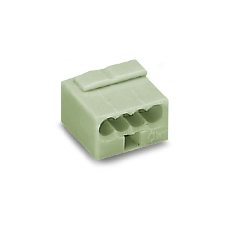 Wago Series 243- 4-conductor micro terminal (100 pieces) light gray - 131995 - 1