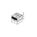 Wago Series 243- 4-conductor micro terminal (100 pieces) light gray - 131995 - 2