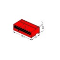 Wago Serie 243- 8-Leiter-Micro-Klemme (50 Stück) rot - 140084 - 2