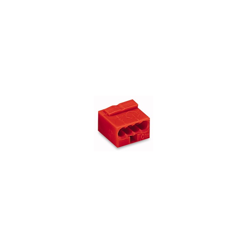 Wago Series 243- 4-conductor micro terminal (100 pieces) red - 140085 - 1