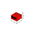 Wago Series 243- 4-conductor micro terminal (100 pieces) red - 140085 - 2