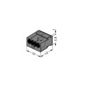 Wago Series 243- 4-conductor micro terminal (100 pieces) black - 140086 - 2