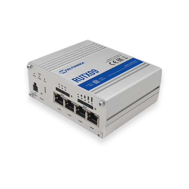 Teltonika · Router · RUTX09 · Industrial LTE Modem Router Cat6 "ONLY LAN" 300Mbps Down/42Mbps UP - 165162 - 2