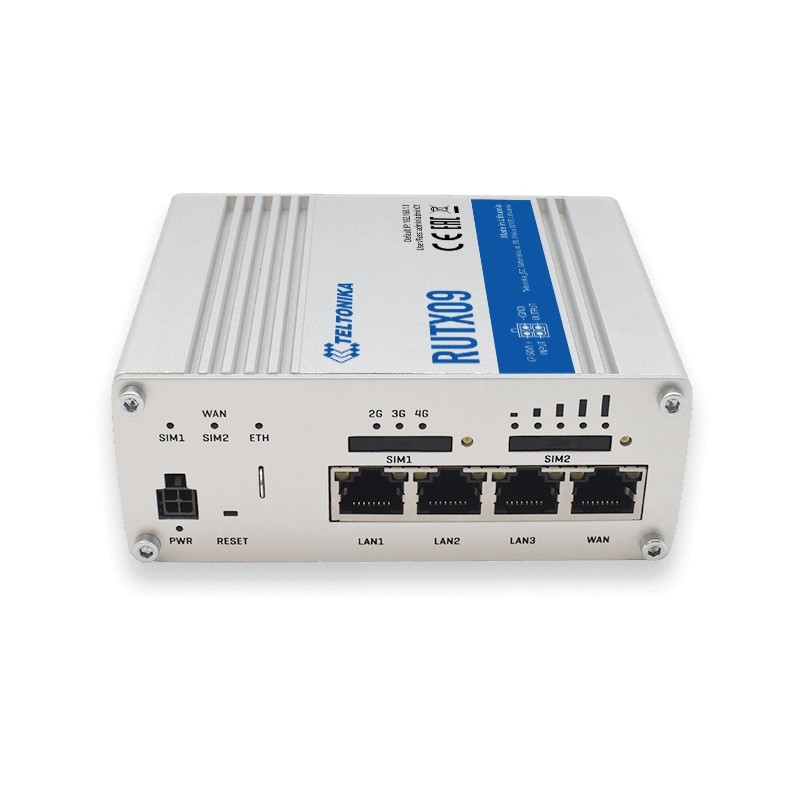 Teltonika · Router · RUTX09 · Industrial LTE Modem Router Cat6 "ONLY LAN" 300Mbps Down/42Mbps UP - 165162 - 3