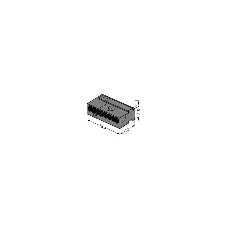 Wago Serie 243- 8-Leiter-Micro-Klemme (50 Stück) schwarz - 140087 - 2