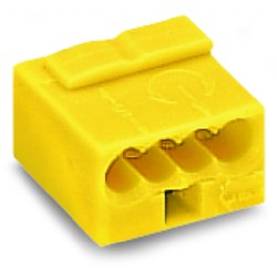 Wago Series 243- 4-conductor micro terminal (100 pieces) yellow - 140088 - 1