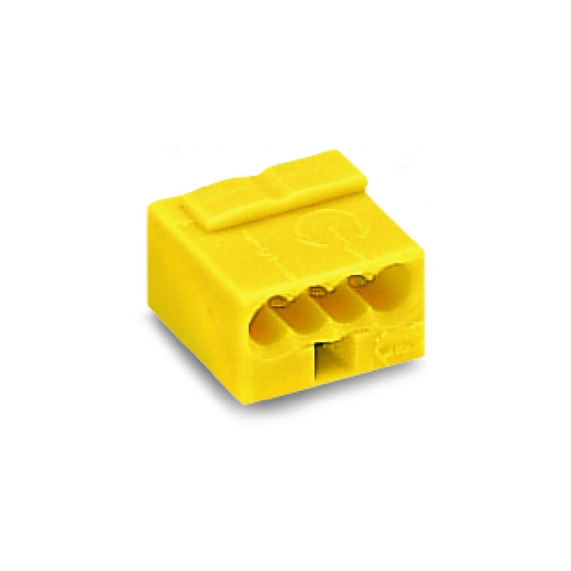 Wago Series 243- 4-conductor micro terminal (100 pieces) yellow - 140088 - 1