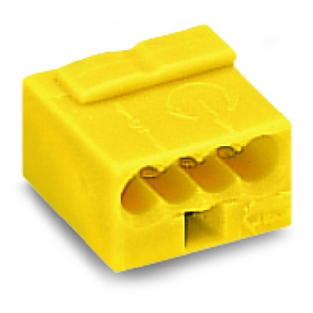 Wago Series 243- 4-conductor micro terminal (100 pieces) yellow - 140088 - 1