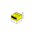 Wago Series 243- 4-conductor micro terminal (100 pieces) yellow - 140088 - 2