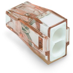 Wago Serie 773-602 - 2-Leiter-Klemme (100 Stück) braun-transparent, Deckel weiß - 152256 - 1