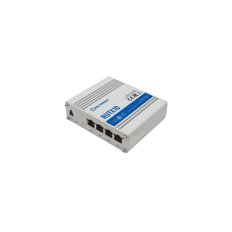 Teltonika · Router · RUTX10 · Ethernet Router, 4x Gigabit LAN Port, Dual Band WiFi (Wave-2 802.11ac), USB, Bluetooth, M2M - 1744
