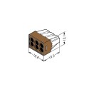 Wago Series 773-606 - 6-conductor terminal (50 pieces) brown-transparent, brown cover - 152258 - 2
