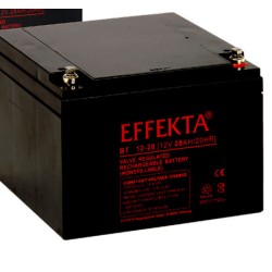 Effekta zbh. Akku, 12V-28AH, BT12-28, F13 / M5 Schraubanschluss, Kontaktfläche Ø 12 mm, - 94820 - 1